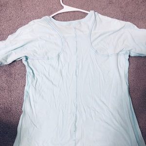 Lululemon shot sleeve top. Very light blue